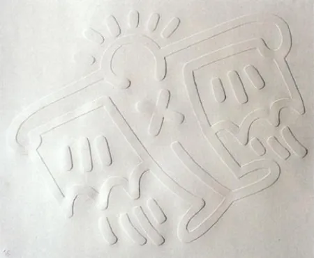 Serigrafía Haring - White Icons: Batman