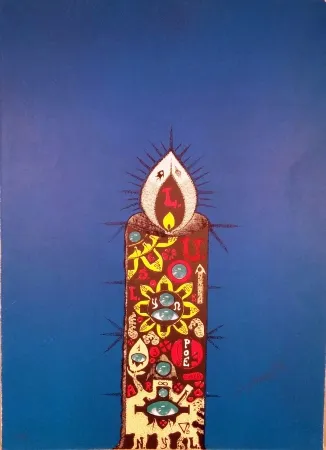 Litografía Harloff - La bougie