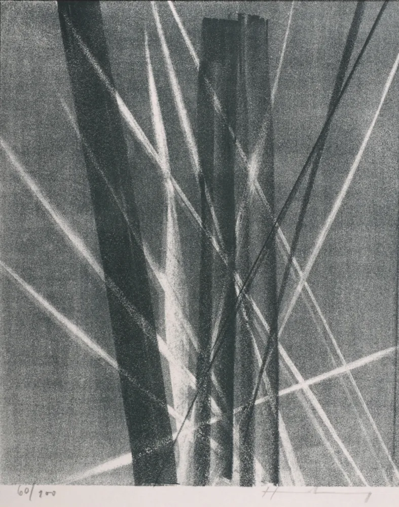 Litografía Hartung - Abstract Composition, 1967 - Hand-signed!