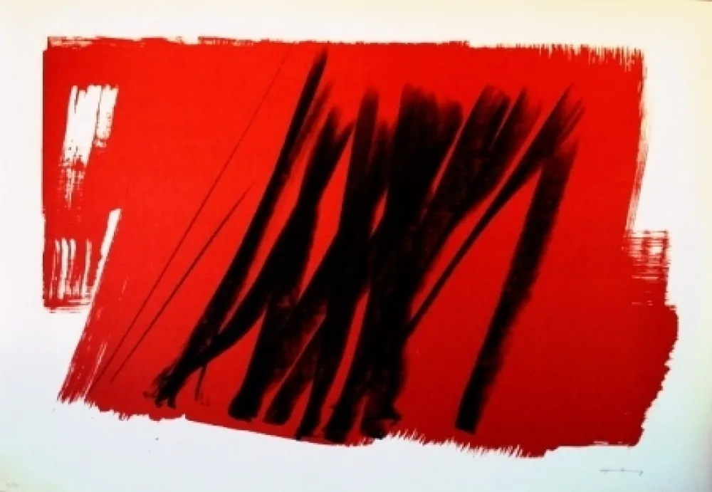 Litografía Hartung - Composition