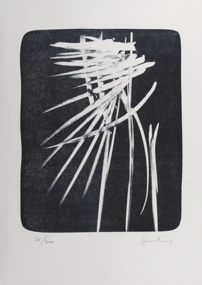 Litografía Hartung - Composition, 1987 - Hand-signed