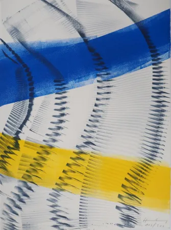 Litografía Hartung - Composition coloré