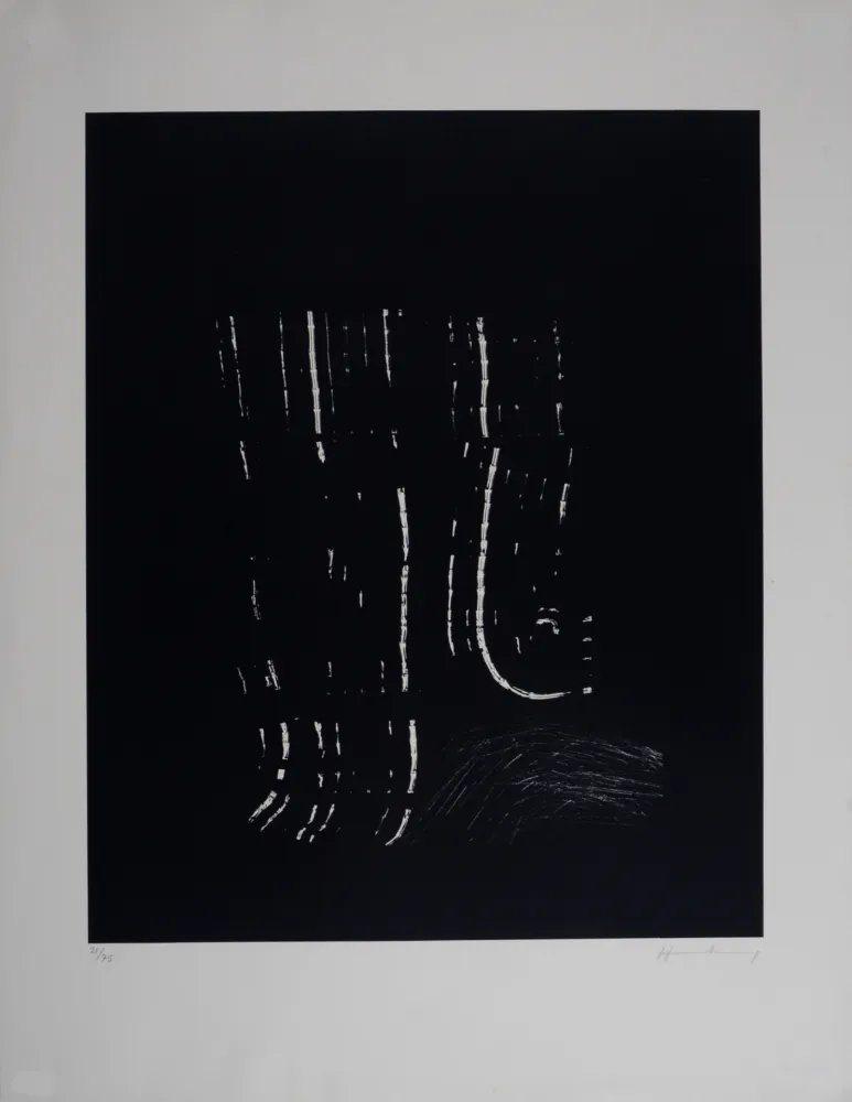 Litografía Hartung - Composition L 1977-2, 1977 - Hand-signed