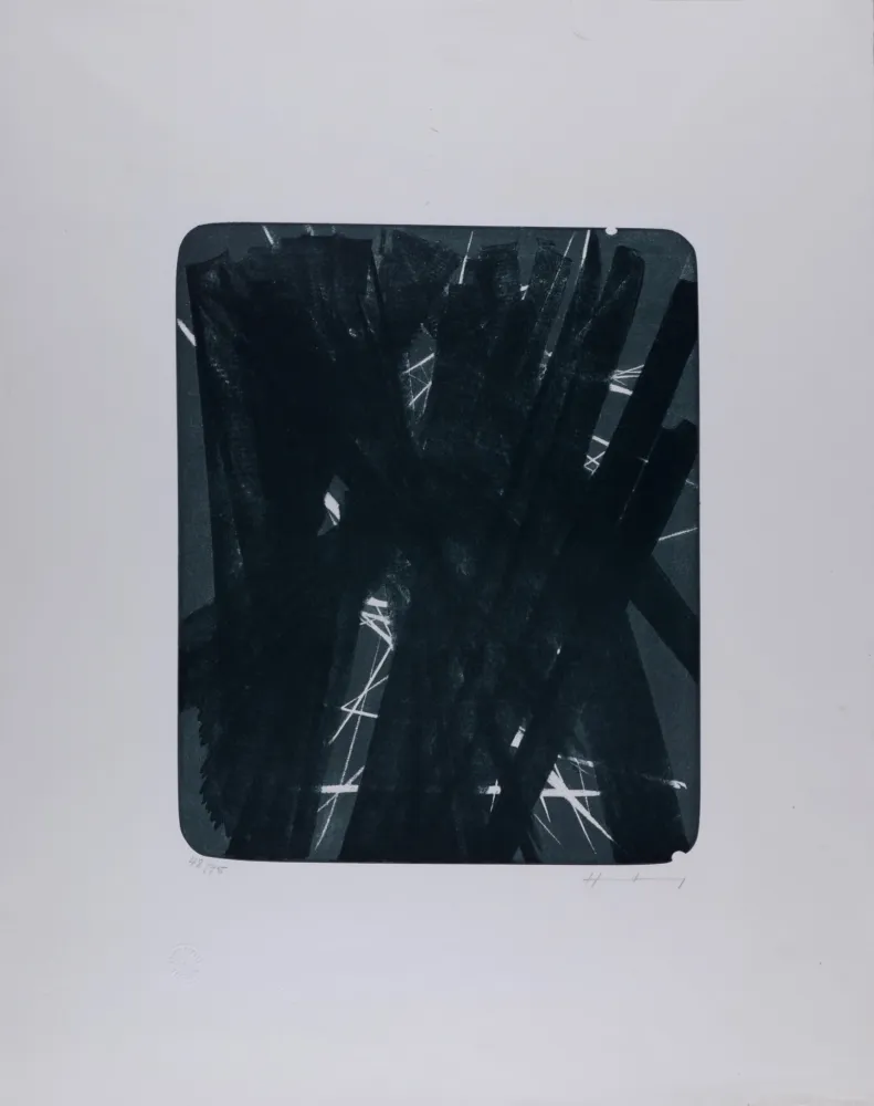 Litografía Hartung - Composition L34 - Hand-signed