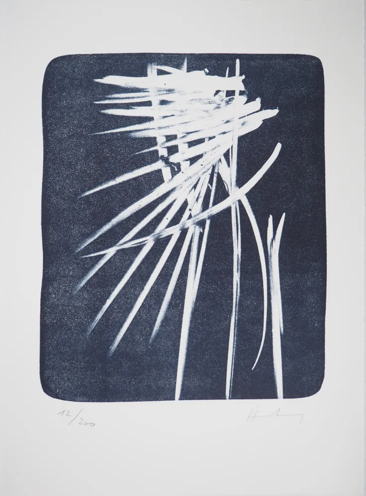 Litografía Hartung - Eclair dans le cie