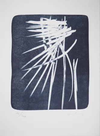 Litografía Hartung - Eclair dans le cie