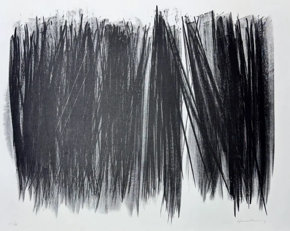 Litografía Hartung - Hans Hartung (1904 - 1989) - L 105 - Lithograph on Arches paper - 1963