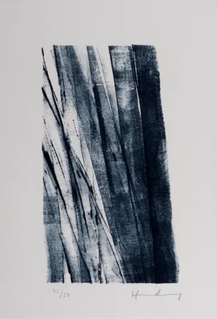 Litografía Hartung - Hans Hartung – Gedanken (B), 1987-88 – Hand-signed!