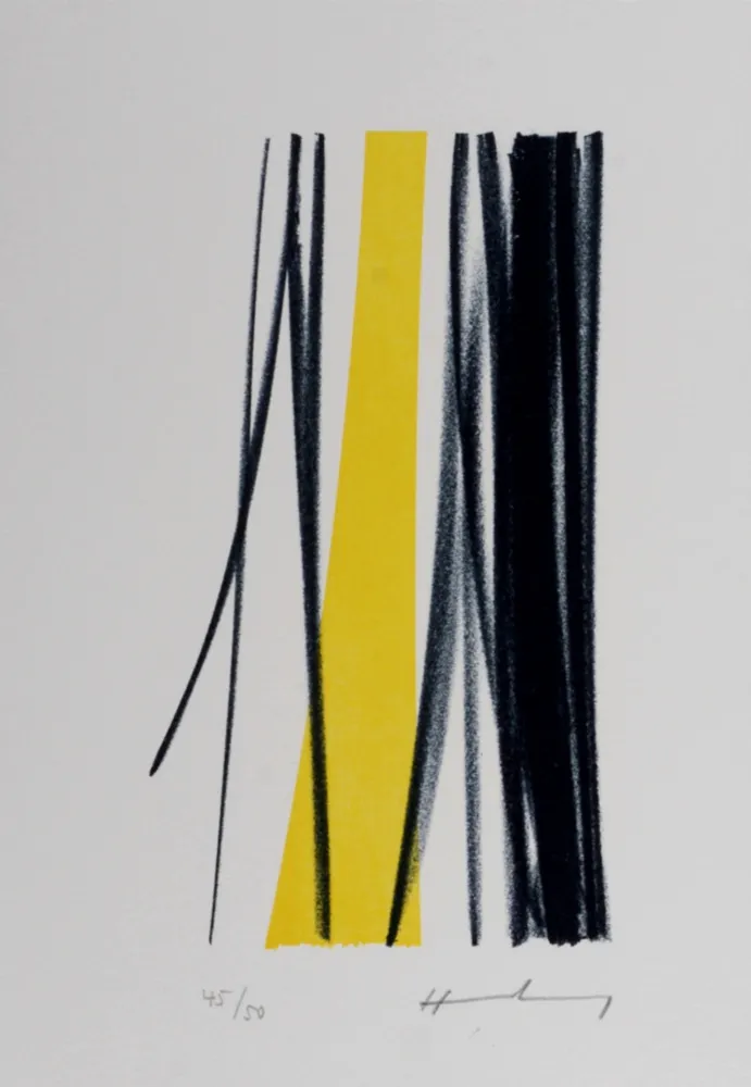 Litografía Hartung - Hans Hartung – Gedanken (F), 1987-88 – Hand-signed!
