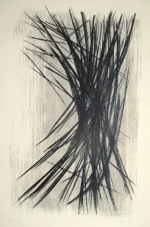 Litografía Hartung - L 10, Schwarz, Grau