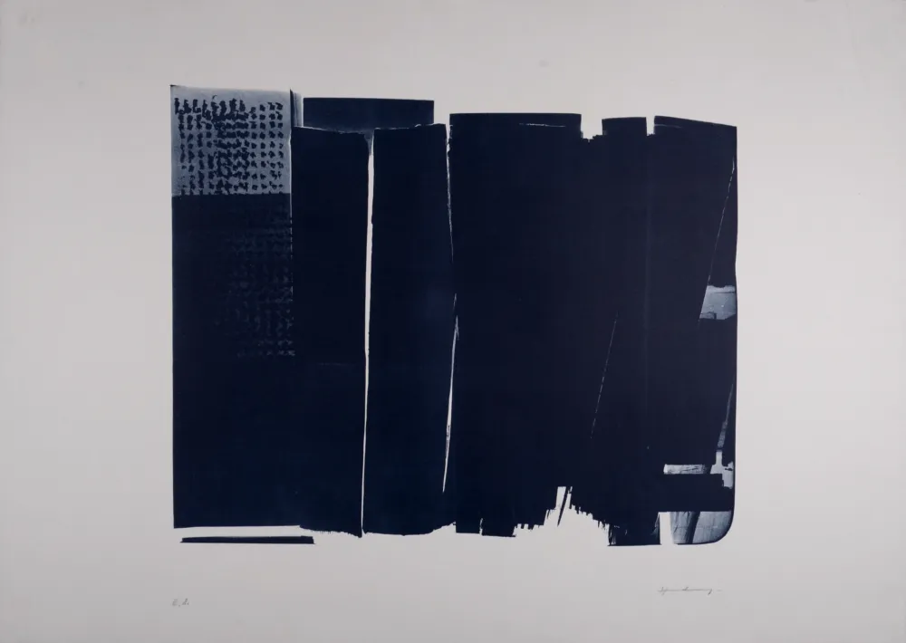 Litografía Hartung - L-16, 1973 - Extra large original lithograph (Hand-signed!)