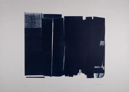 Litografía Hartung - L-16, 1973 - Extra large original lithograph (Hand-signed!)