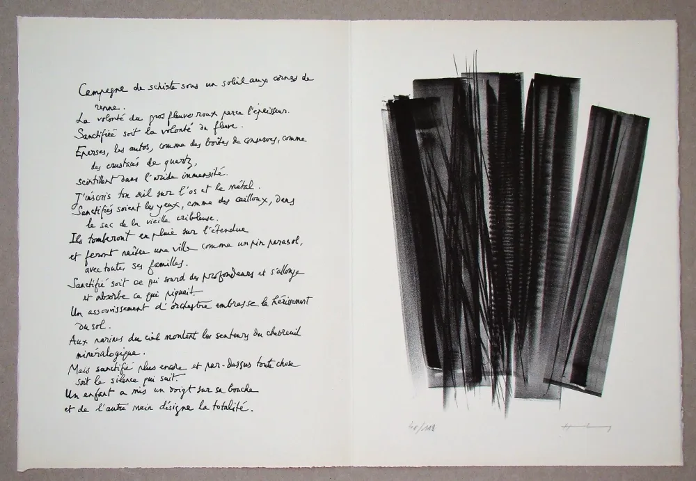 Litografía Hartung - L 162, 1965