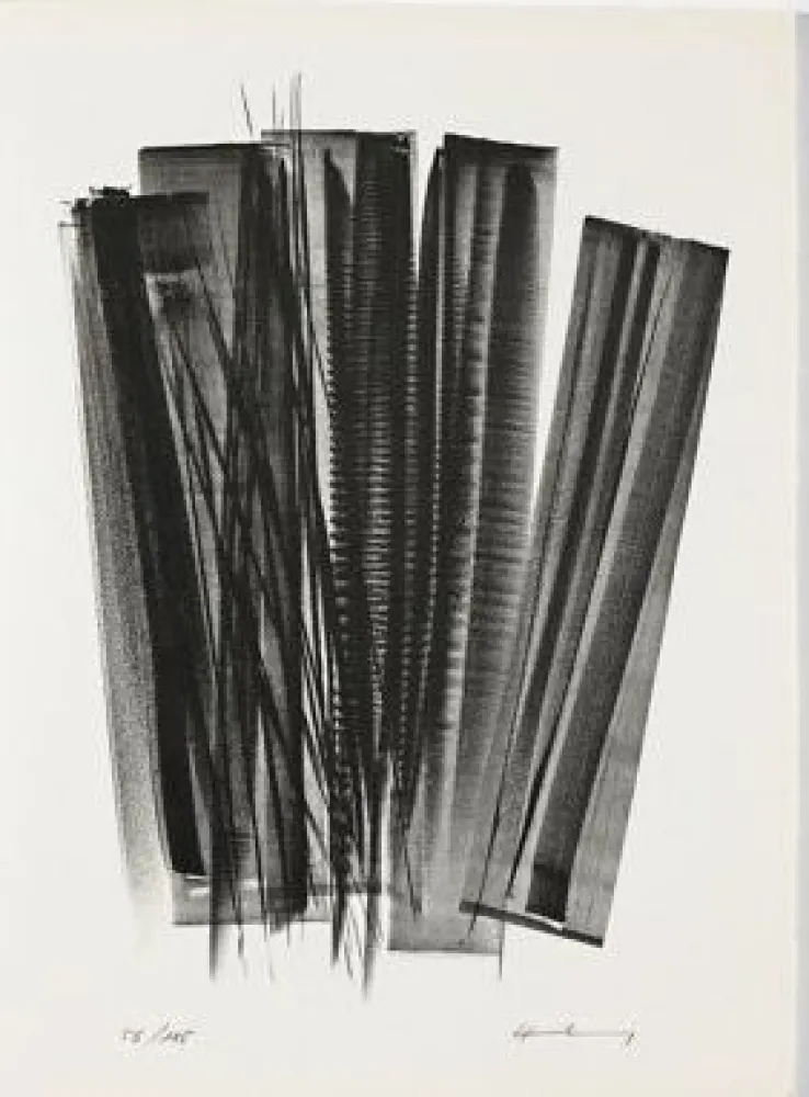 Litografía Hartung - L 162 (Jean Cassou: vingt-deux poèms)