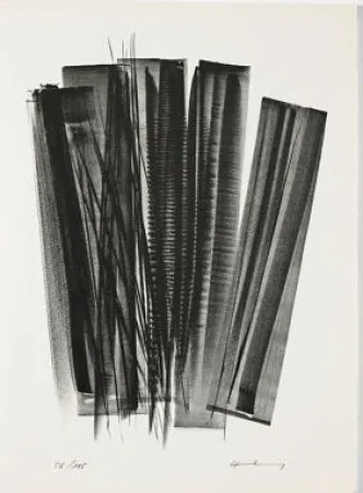 Litografía Hartung - L 162 (Jean Cassou: vingt-deux poèms)