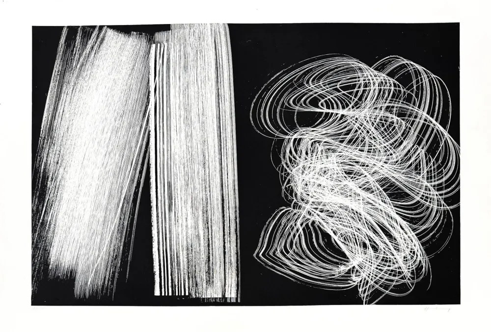 Litografía Hartung - L 1970-5 / Frandole, suite A, pl. V