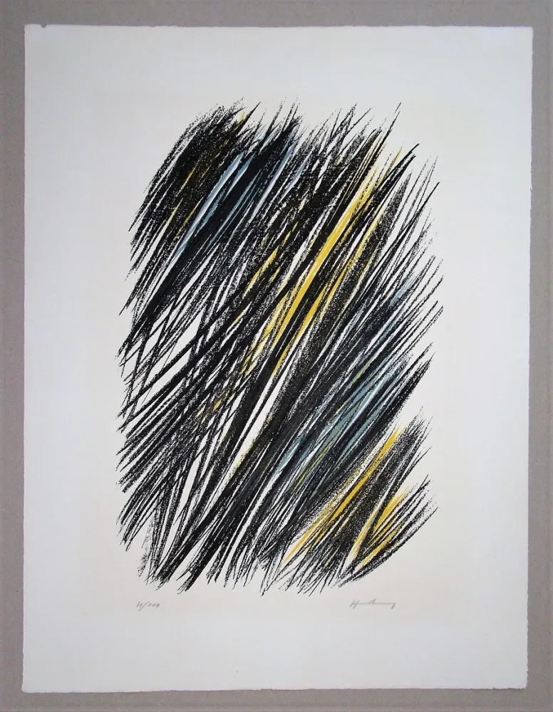 Litografía Hartung - L19 - 1957