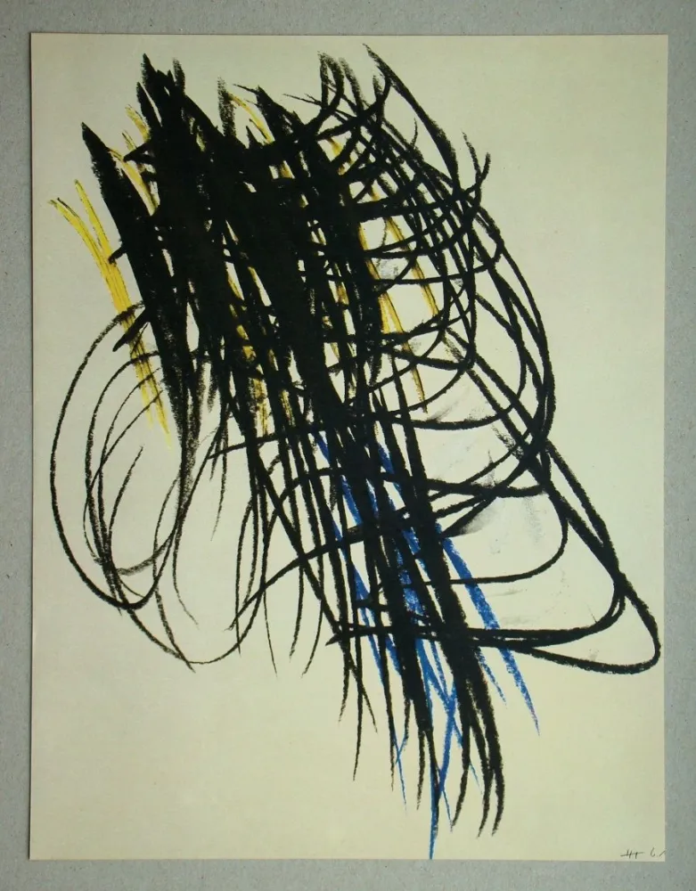 Litografía Hartung - Pastel, 1961