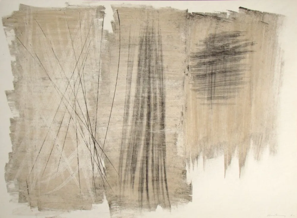 Litografía Hartung - Pastel P. 1960-165