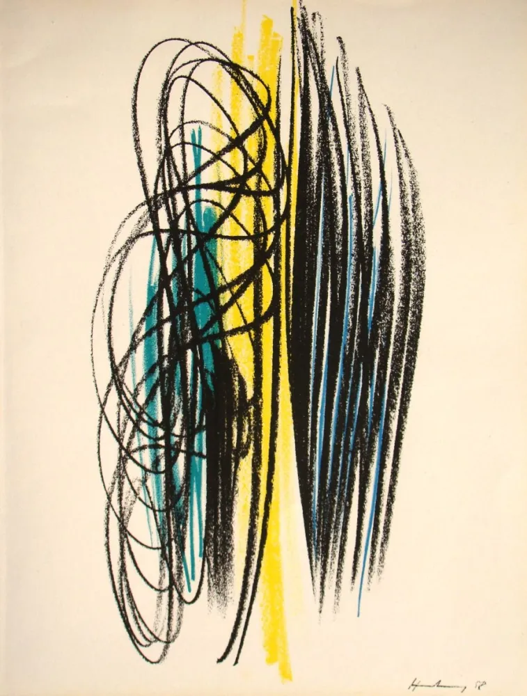 Litografía Hartung - Pastel P1958-35