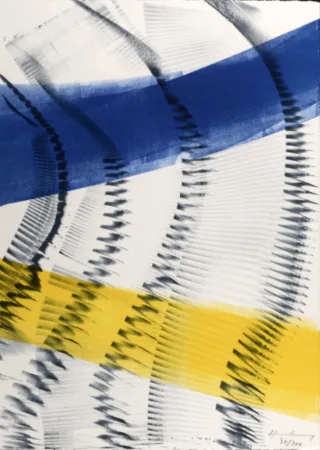 Litografía Hartung - Peindre, 1974 - Hand-signed