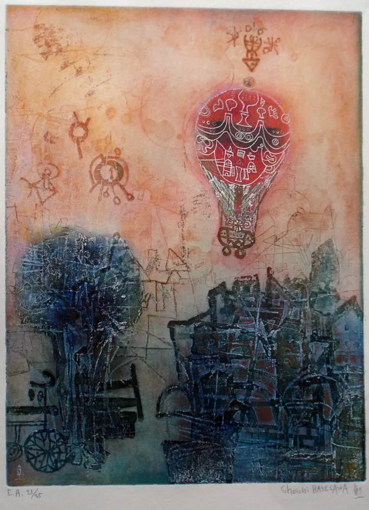 Grabado Hasegawa - Album Plein Ciel 
