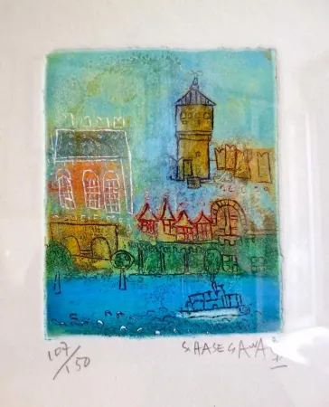 Grabado Hasegawa - BORGO MEDIEVAL TURIN