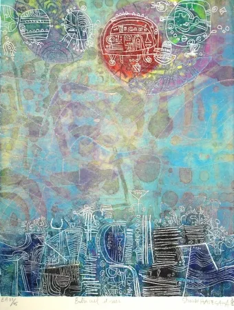 Aguafuerte Y Aguatinta Hasegawa - Entre ciel et mer