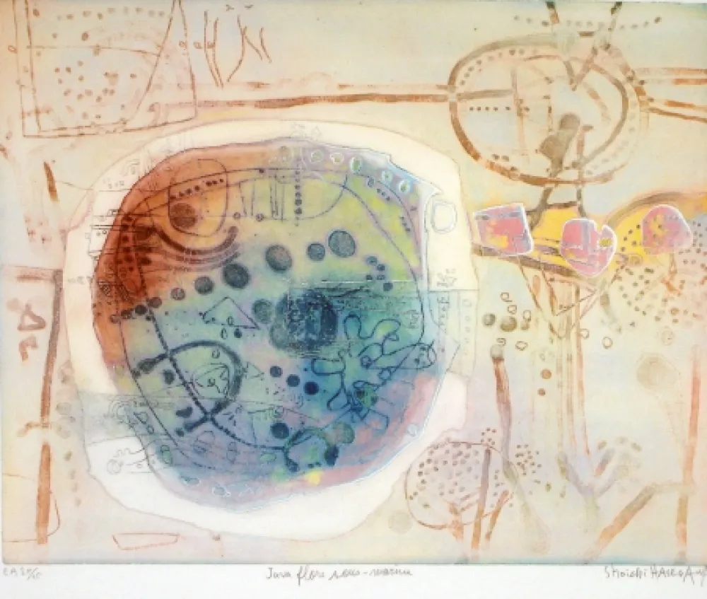 Aguafuerte Y Aguatinta Hasegawa - Java flore sous marine