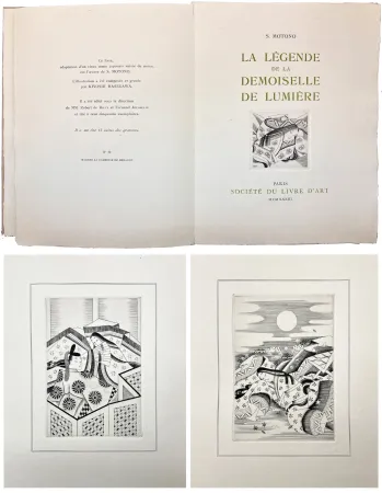 Libro Ilustrado Hasegawa - LA LÉGENDE DE LA DEMOISELLE DE LUMIÈRE. 46 gravures originales de Kiyoshi Hasegawa (1933).