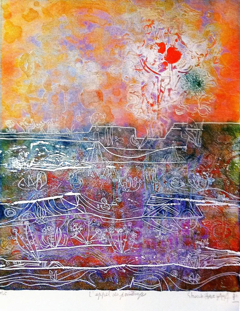 Grabado Hasegawa - L'Appel du printemps 