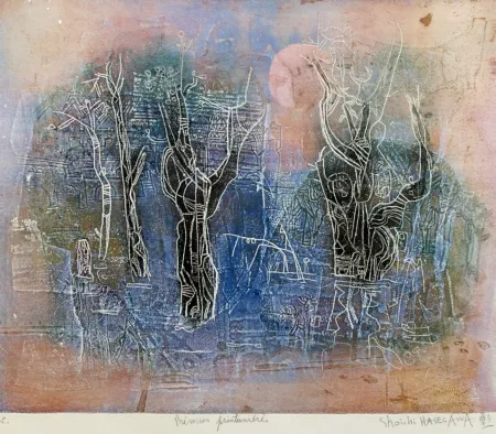 Grabado Hasegawa - Prémices printaniers 