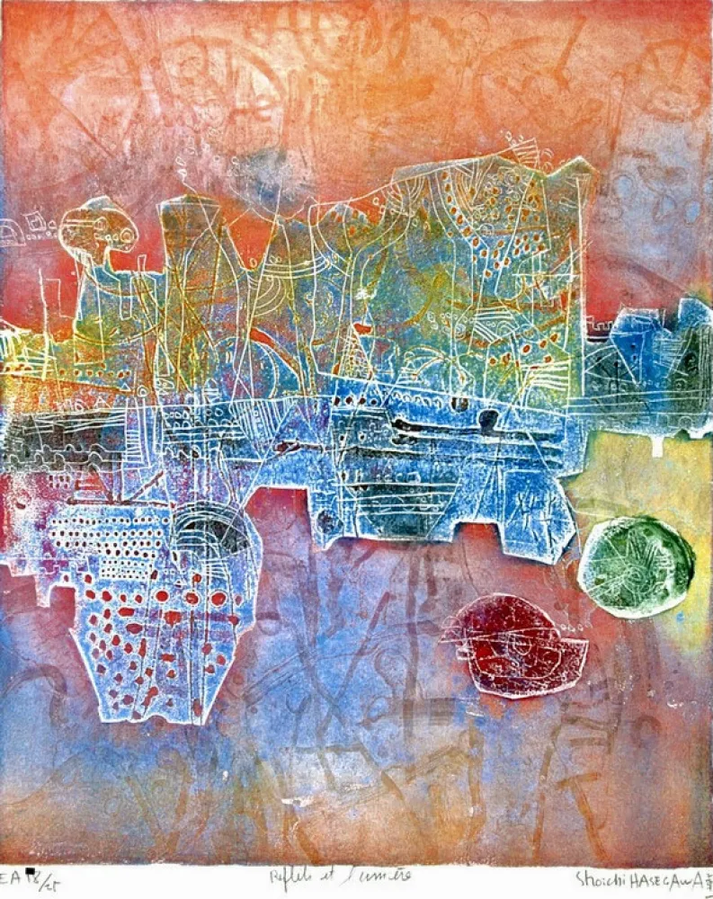 Grabado Hasegawa - Reflets et Lumière 