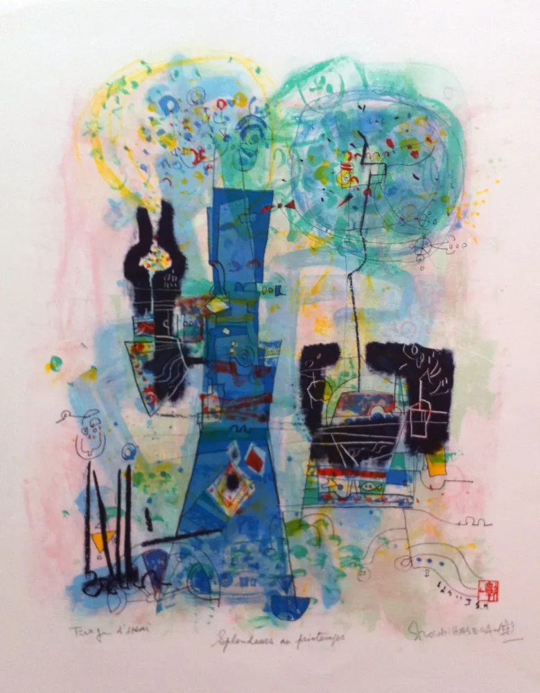 Litografía Hasegawa - Splendeurs du printemps 