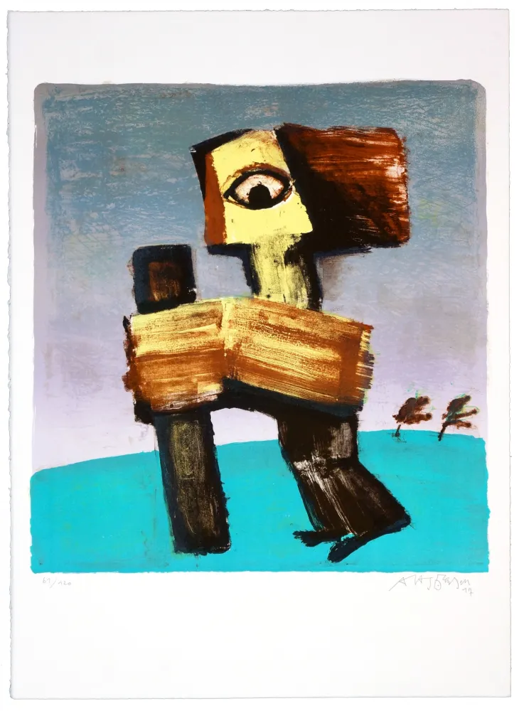 Litografía Haugen Sørensen - Sans titre