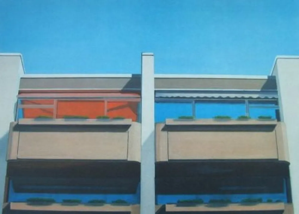 Litografía Havekost - Vier Kabinen