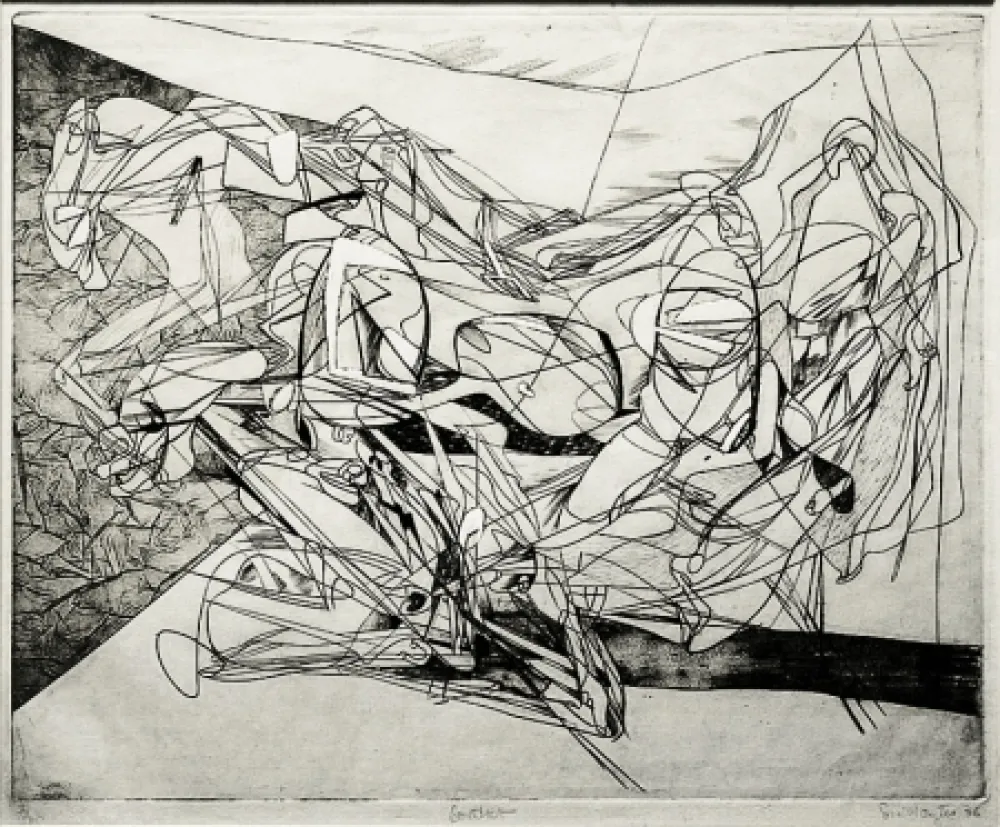 Grabado Hayter - Combat