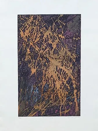 Grabado Hayter - Feu d'artifice