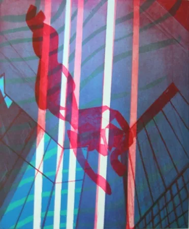 Grabado Hayter - Indoor swimmer