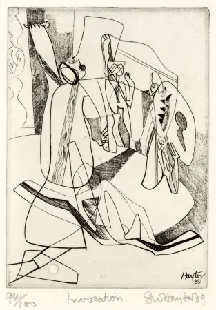 Aguafuerte Hayter - Invocation