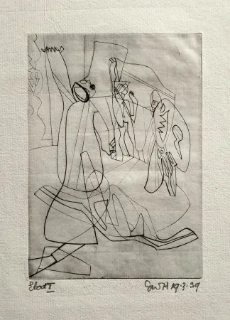 Grabado Hayter - Invocation