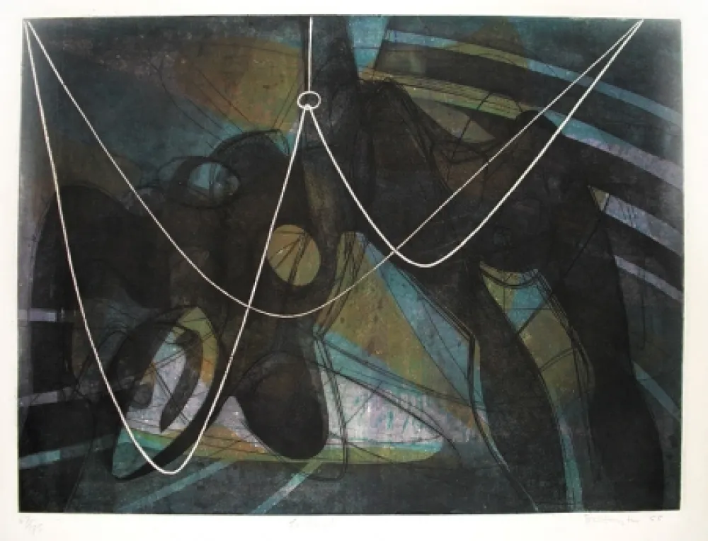 Grabado Hayter - La noyée