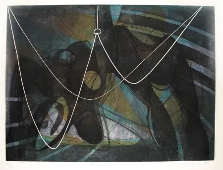 Grabado Hayter - La noyée