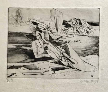 Grabado Hayter - Untitled, from Facile Proie