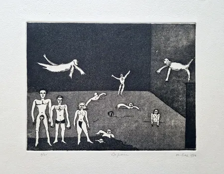 Aguafuerte Haz - La piscina