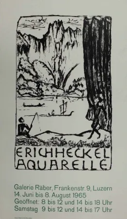 Litografía Heckel - Untitled (Exhibition poster)