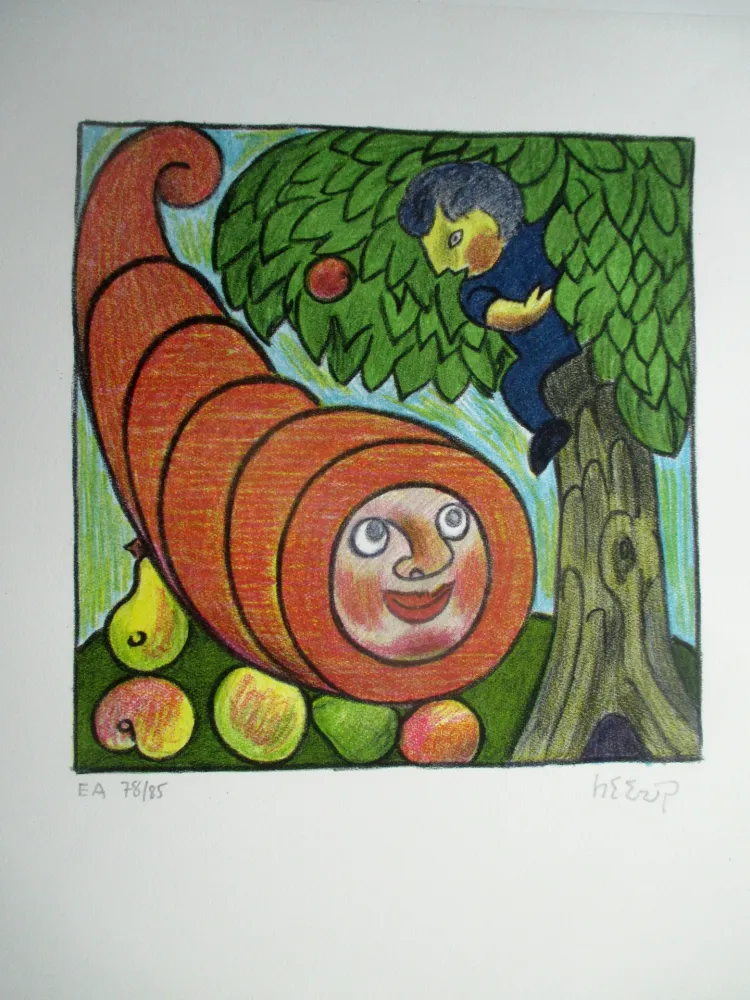 Litografía Heerup - The Horn of Plenty