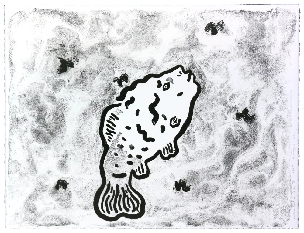 Litografía Henin - Auportrait en carpe IX