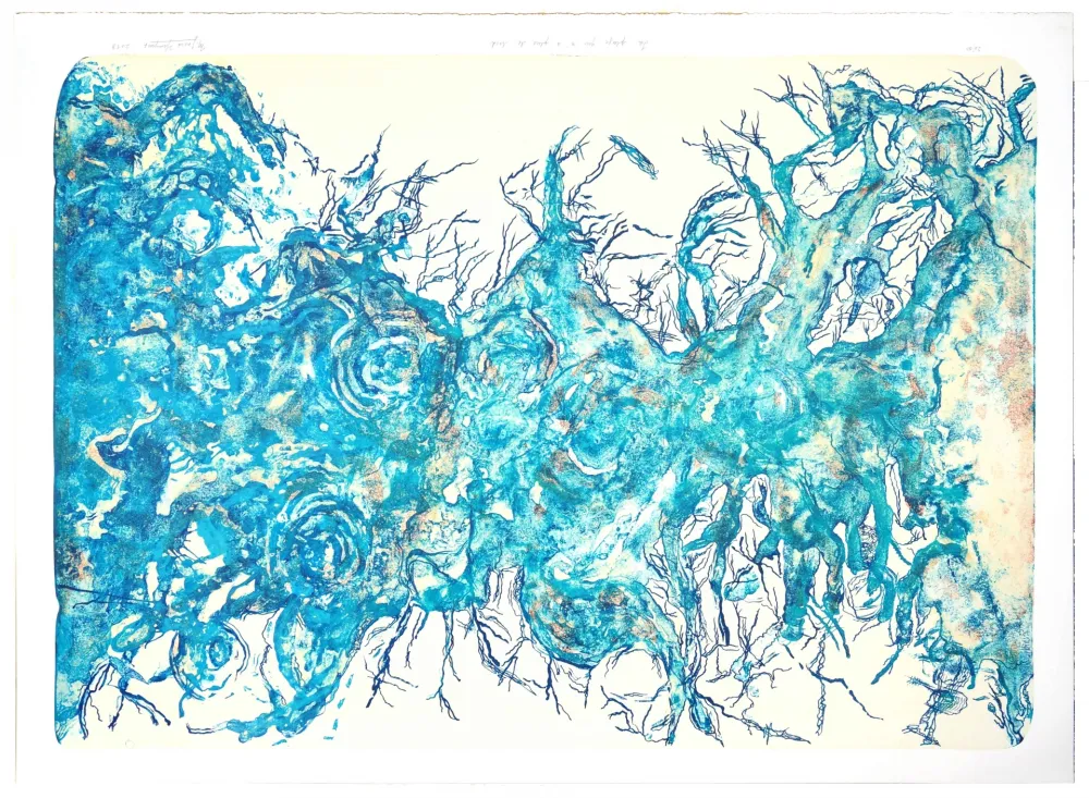 Litografía Henriquez - La plage qui n'a plus de bord 