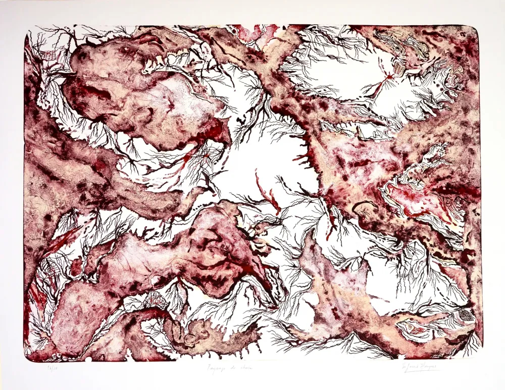 Litografía Henriquez - Paysage